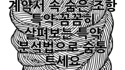 계약서 속 숨은 조항, 특약: 꼼꼼히 살펴보는 특약 분석법으로 숨통 트세요! 🕵️‍♀️